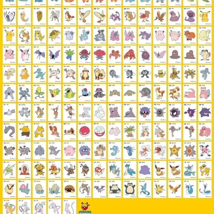 [BUNJANG] Pokemon Stickers Gen 1 + Gen 2 + Halloween + Lovely Full Set / 포켓몬 띠부씰 1세대+2세대+할로윈+러블리 전종