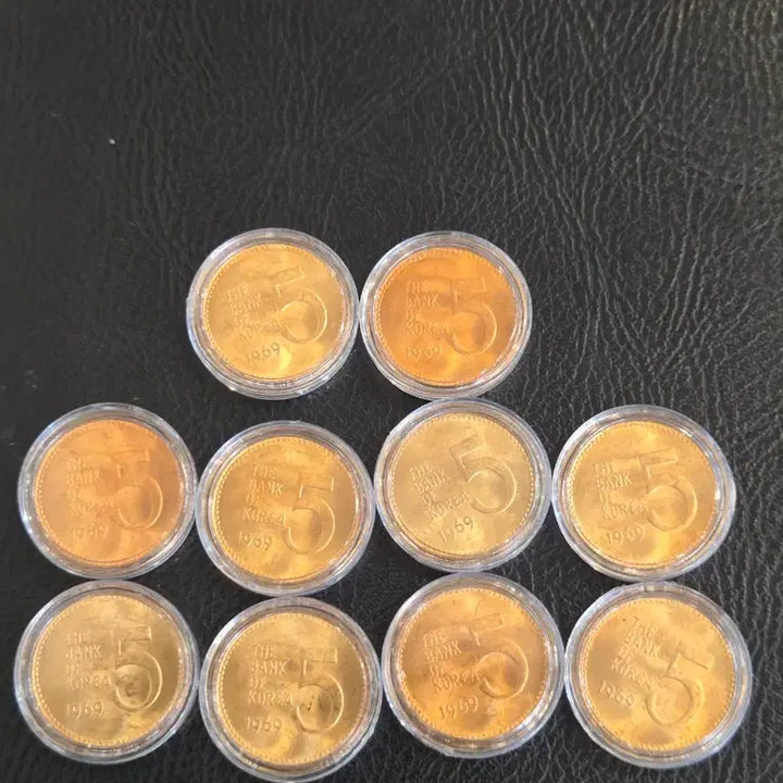 [BUNJANG] 1969 5 Won Copper Uncirculated Coins (10-Piece Bundle) / 1969년 5원 적동 미사용주화 10개 일괄 판매합니다