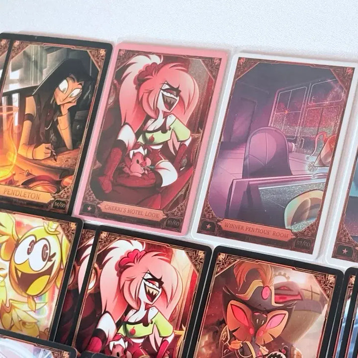 [BUNJANG] HAZBIN HOTEL PENDLETON Cherry Bomb Photocard Set (38 cards) / 해즈빈 호텔 펜셔스 펜들턴 체리밤 카드 38장 핑크포일 논포일 트레카