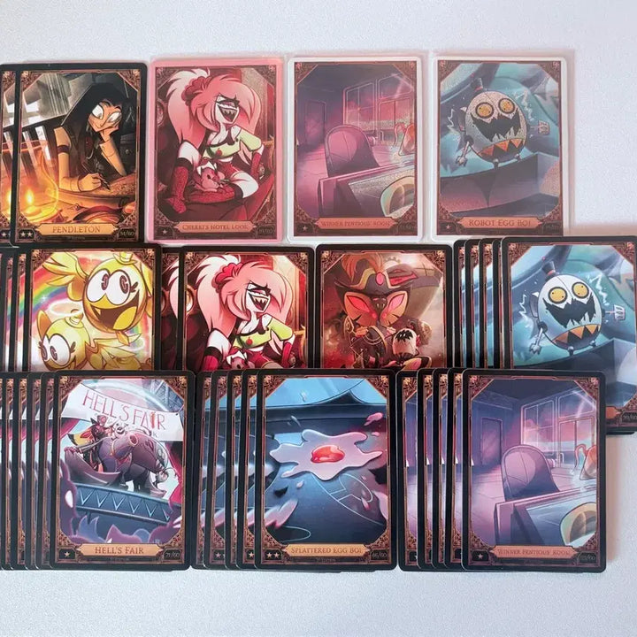 [BUNJANG] HAZBIN HOTEL PENDLETON Cherry Bomb Photocard Set (38 cards) / 해즈빈 호텔 펜셔스 펜들턴 체리밤 카드 38장 핑크포일 논포일 트레카