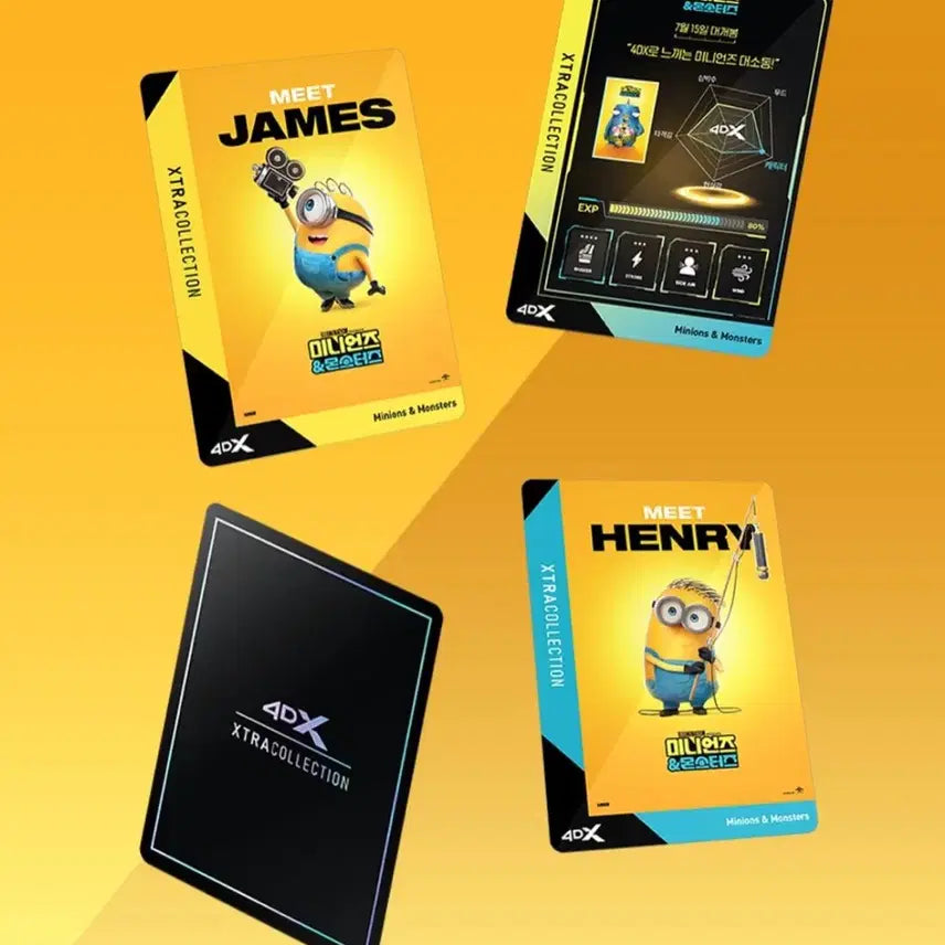 [BUNJANG] Minions Monsters 4DX Extra Character Action Card / 미니언즈 몬스터즈 4DX 엑스트라 캐릭터 액션카드