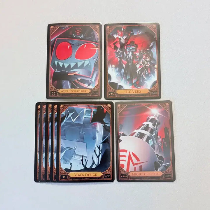 [BUNJANG] Hazbin Hotel Vox Trading Card Bundle (8 Cards) / 해즈빈 호텔 복스 머리 브이즈 트레이딩 카드 8장 일괄