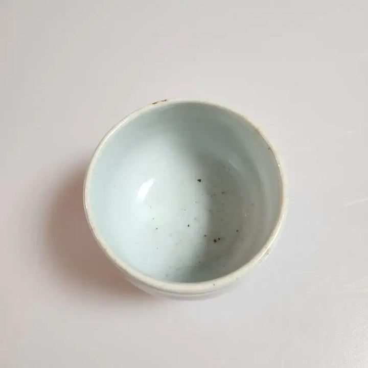 [BUNJANG] Joseon Dynasty Late Period Celadon Porcelain White Teacup / 골동품 조선시대 후기 조선백자 순백자잔