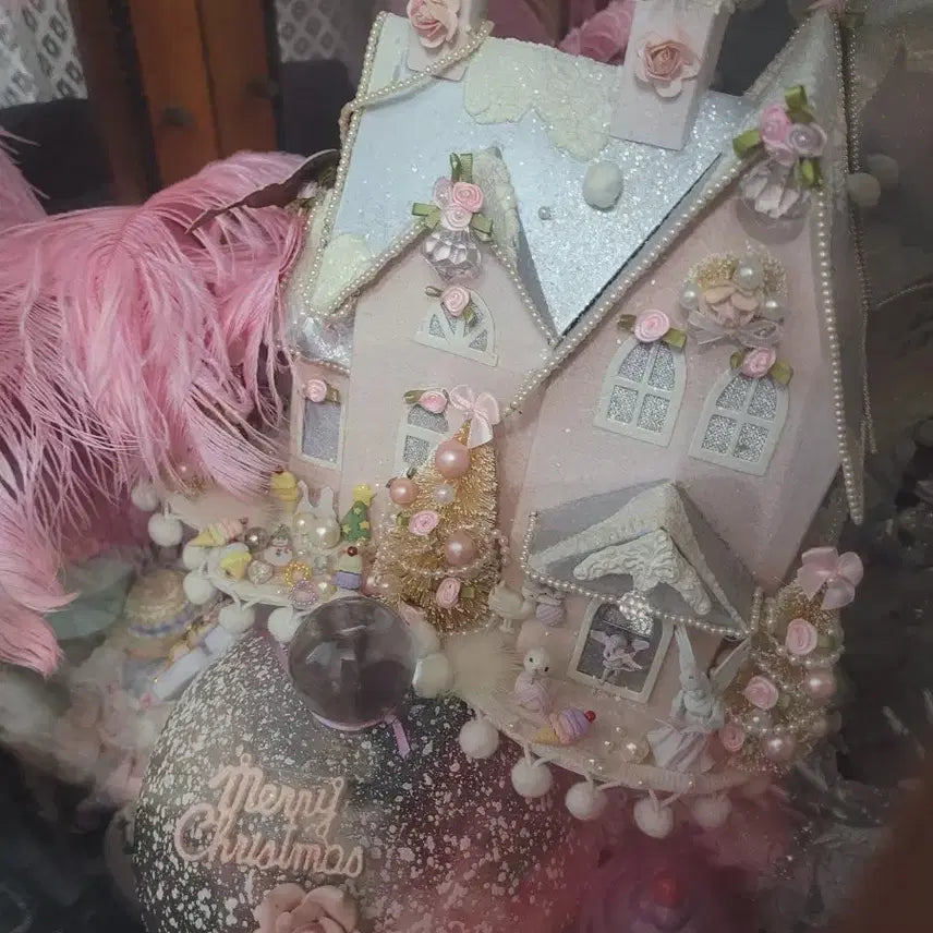 [BUNJANG] Shabby Chic Christmas Village House Ornament / 장식용 크리스마스 집 쉐비  징식장 다 정리해