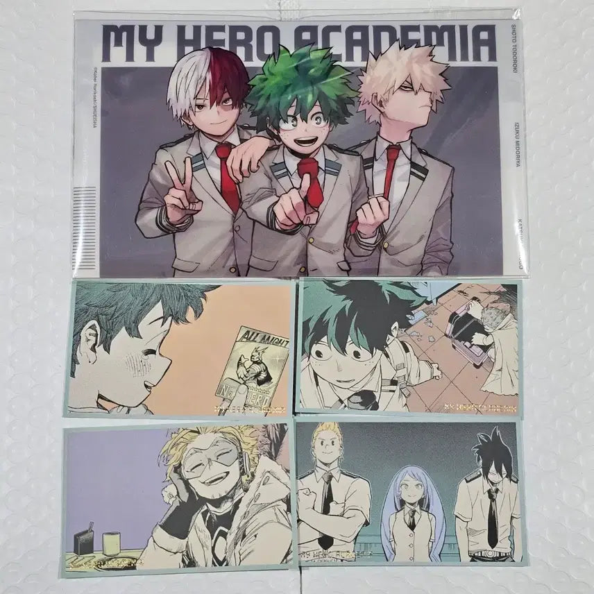 [BUNJANG] My Hero Academia Original Art Exhibition Goods Set (Izuku Midoriya, Katsuki Bakugo, Shoto Todoroki) / 히로아카 나히아 원화전 굿즈 세트 미도리야 바쿠고 토도로키 호크스