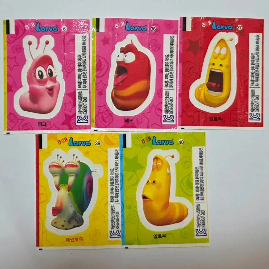 [BUNJANG] Haitai Classic Rubber Stickers Bundle Set (5 Types) / 일괄) 고전 라바 해태 판박이 5종
