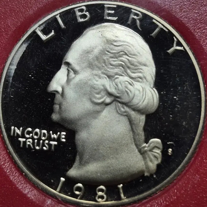 [BUNJANG] 1981 US Quarter Dollar Proof Coin (S Mint) / 1981년 S발행 미국 쿼터 달러. 프루프