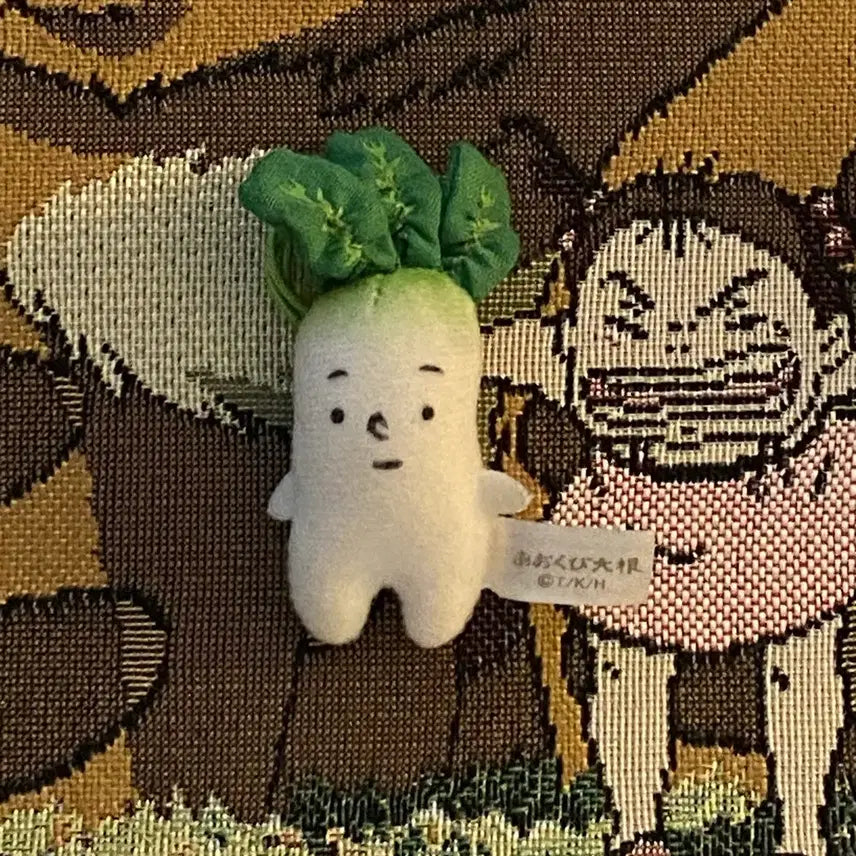 [BUNJANG] Vintage Aokubi Daikon Baby Radish Doll Strap / 고전 아오쿠비다이콘 애기 무우상 인형 스트랩