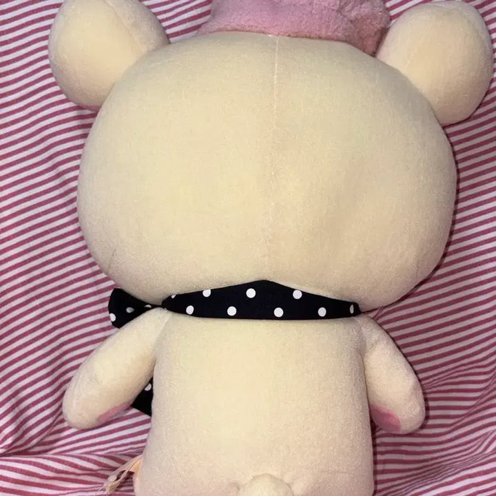 [BUNJANG] San-X Korilakkuma Polka Dot Ribbon Plush 2011 / 고전 산엑스 코리락쿠마 도트 리본 인형