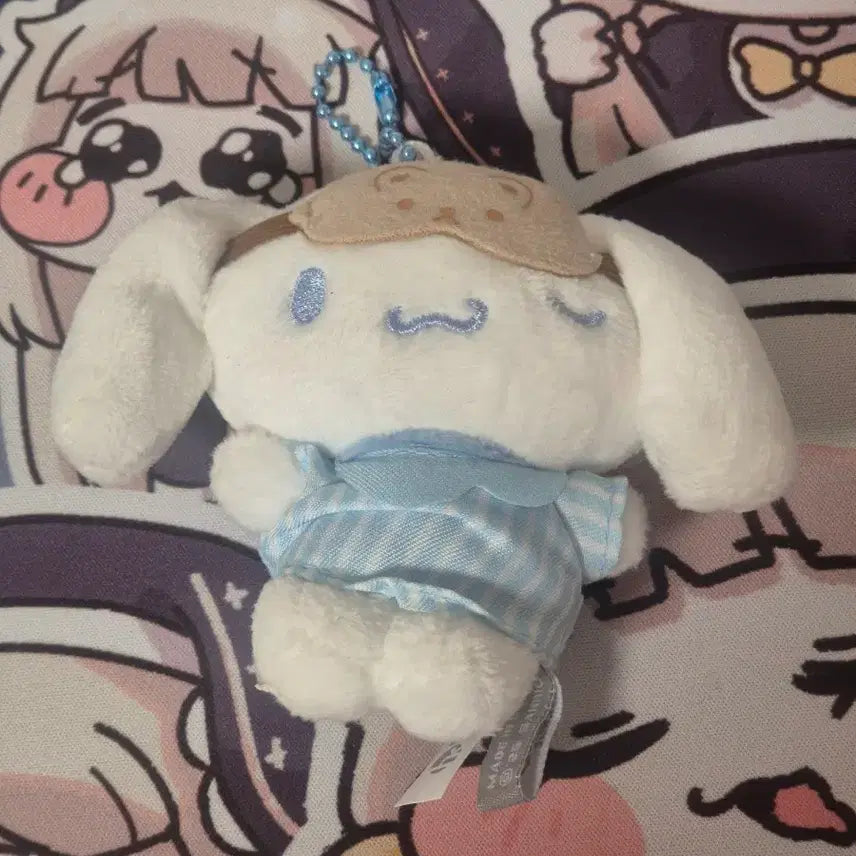 [BUNJANG] Sanrio Cinnamoroll Pajamas Plushie Keychain / 시나모롤 잠옷 인형 키링 누이 꿀잠 산리오