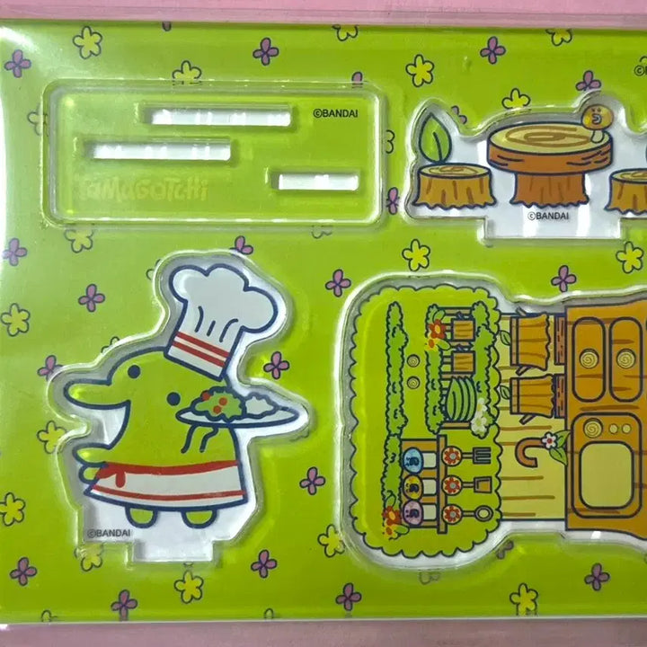 [BUNJANG] Tamagotchi Collaboration Cafe Chujinchi &amp; Kuchipatchi Acrylic Diorama / 다마고치콜라보카페 주댕치,쿠치파치 아크릴 디오라마