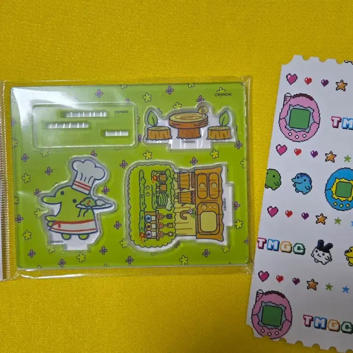 [BUNJANG] Tamagotchi Collaboration Cafe Chujinchi &amp; Kuchipatchi Acrylic Diorama / 다마고치콜라보카페 주댕치,쿠치파치 아크릴 디오라마