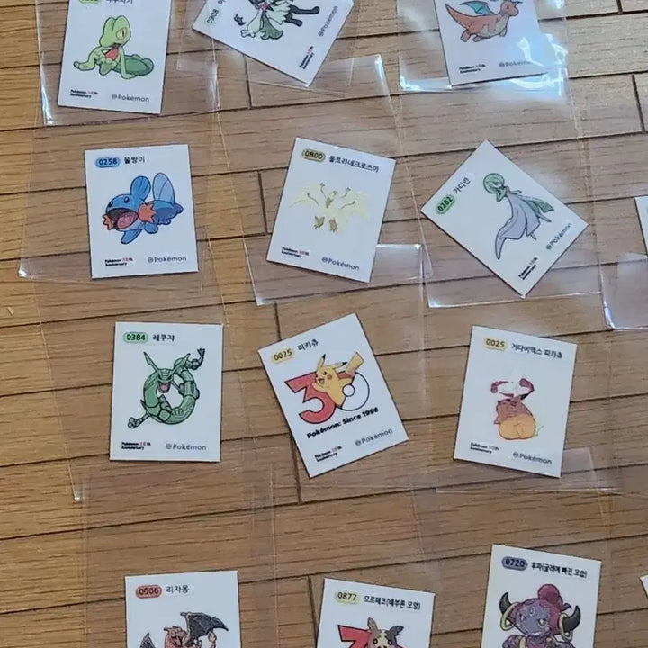 [BUNJANG] Pokemon Stickers 30-Piece Bundle / 포켓몬스터 띠부실 30장 일괄