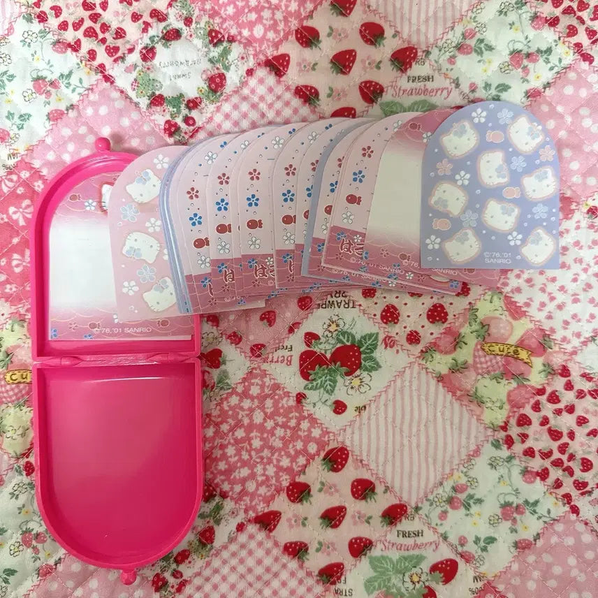 [BUNJANG] Sanrio Hello Kitty Mini Memo Pad Storage Box / 고전 산리오 헬로키티 미니 메모지 보관함