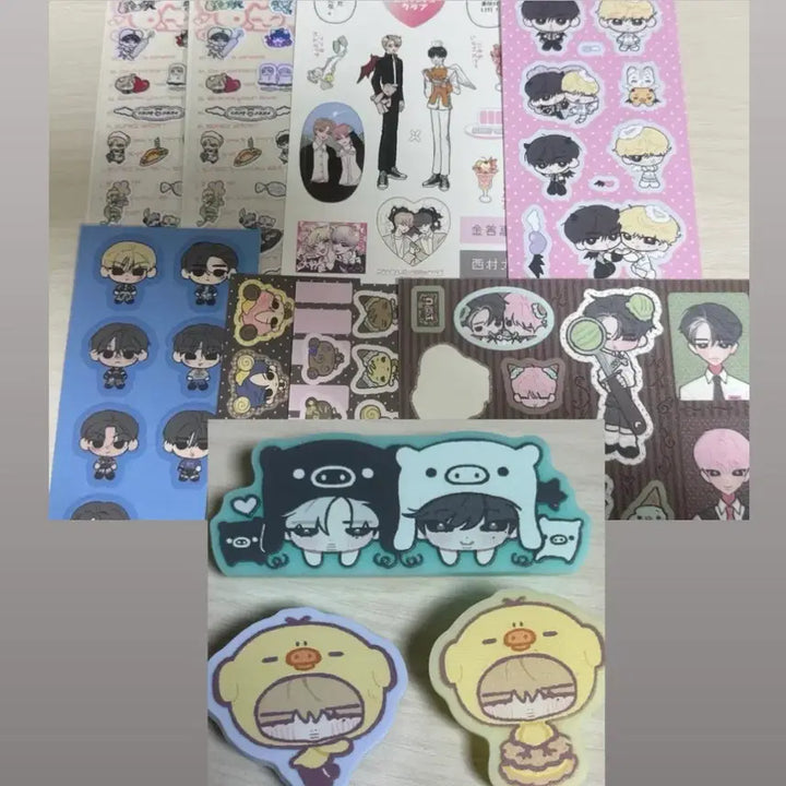 [BUNJANG] ENHYPEN Sunoo &amp; Ni-ki Sticker Set Bundle / (일괄) 엔하이픈 선키즈 닠선 니키 선우 스티커 집게 양도 햄해미 ufo