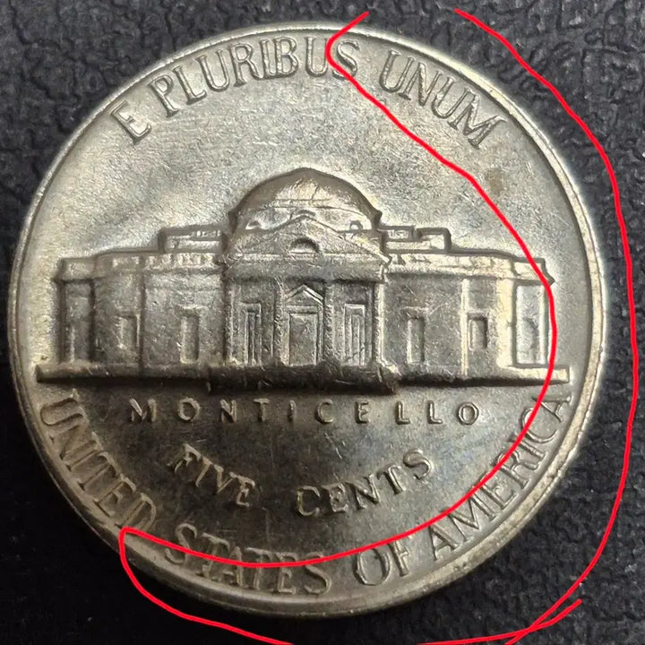 [BUNJANG] 1969 US Nickel Coin Rim Die Error / 1969년D 발행 미국 니켈 주화 림자 2중 타각