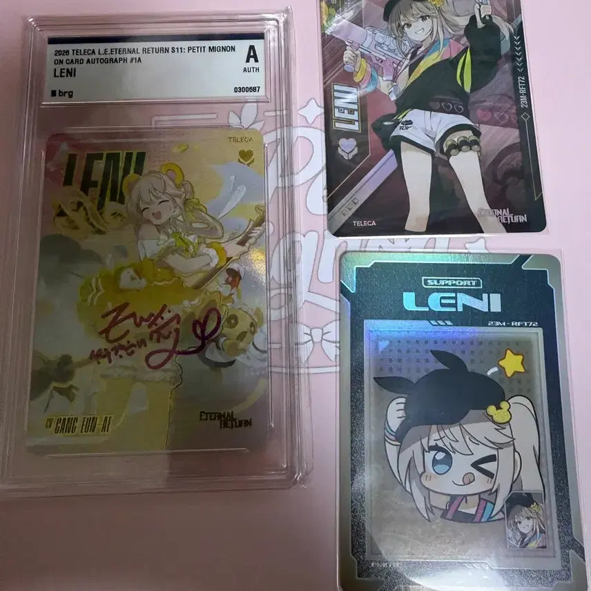 [BUNJANG] Eternal Return (ER) Lenny Autographed Signature Card Set / 이터널리턴 테레카 레니 성우 친필사인  카드 셋트