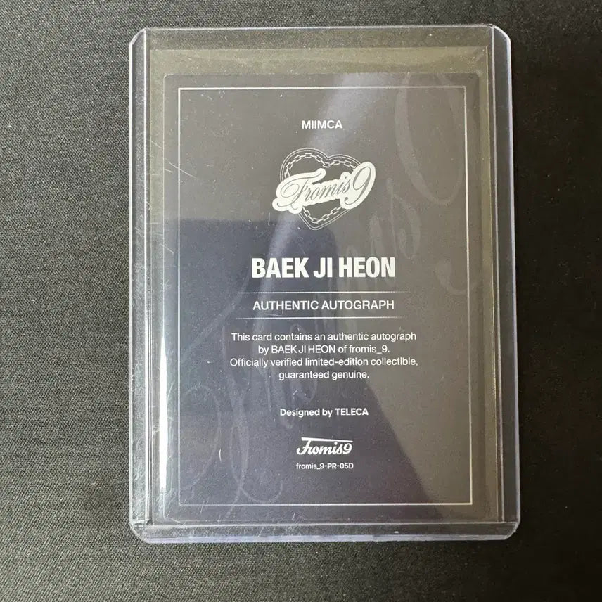 [BUNJANG] fromis_9 Baek Ji-heon Promo Autograph Card / 테레카 프로미스나인 백지헌 프로모 오토 싸인 카드