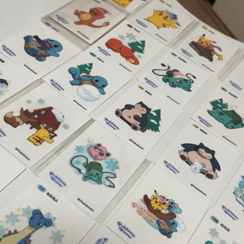 [BUNJANG] Pokemon Winter Hojin B-side Stickers Full Set / 최저가 급처) 포켓몬 호빵 윈터 빅 띠부씰 전종