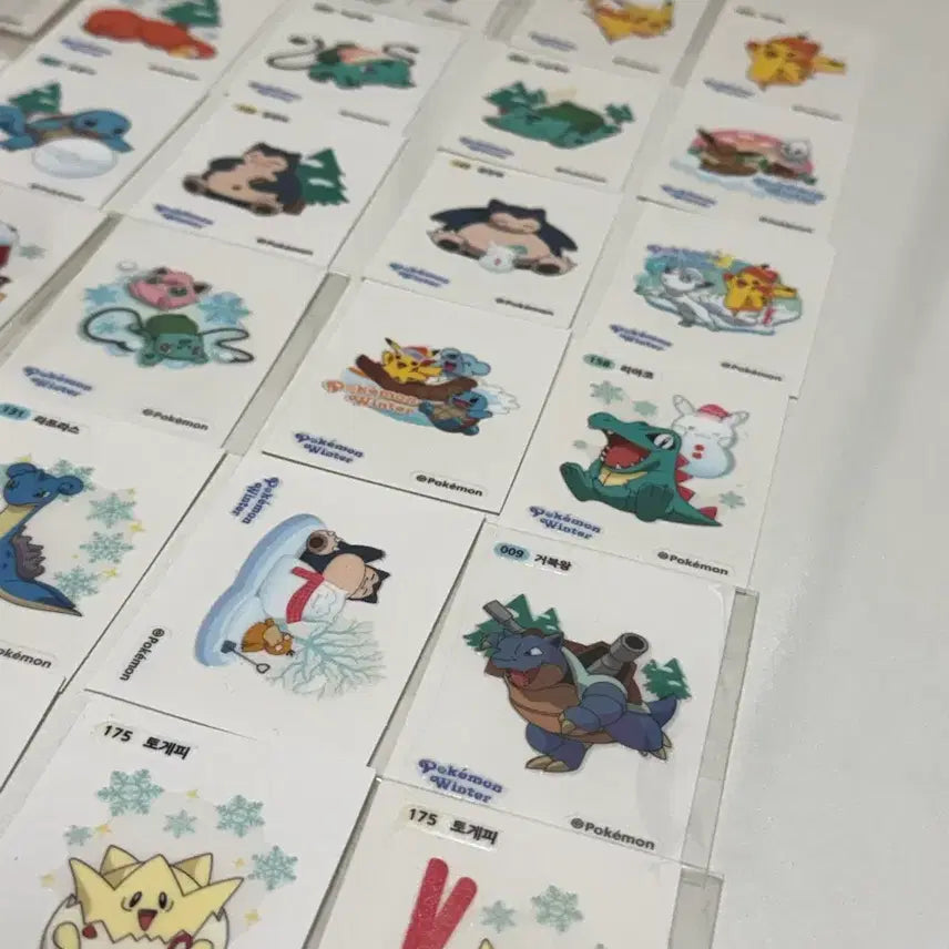 [BUNJANG] Pokemon Winter Hojin B-side Stickers Full Set / 최저가 급처) 포켓몬 호빵 윈터 빅 띠부씰 전종