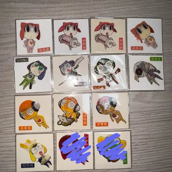 [BUNJANG] Keroro Shani Sparkling Sticker / 케로로 샤니 (반짝) 띠부씰 판매 (실시간 수정)