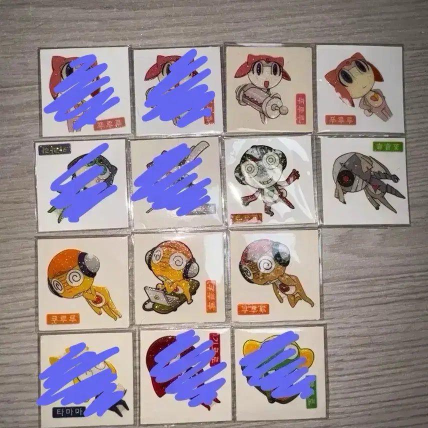 [BUNJANG] Keroro Shani Sparkling Sticker / 케로로 샤니 (반짝) 띠부씰 판매 (실시간 수정)
