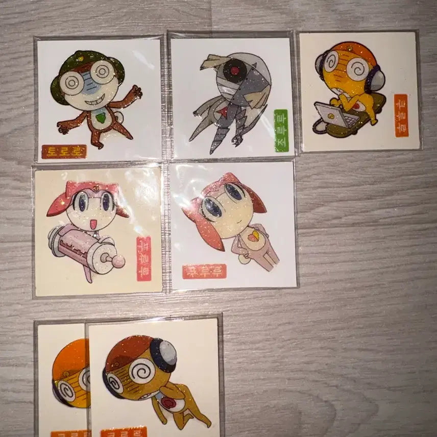 [BUNJANG] Keroro Shani Sparkling Sticker / 케로로 샤니 (반짝) 띠부씰 판매 (실시간 수정)