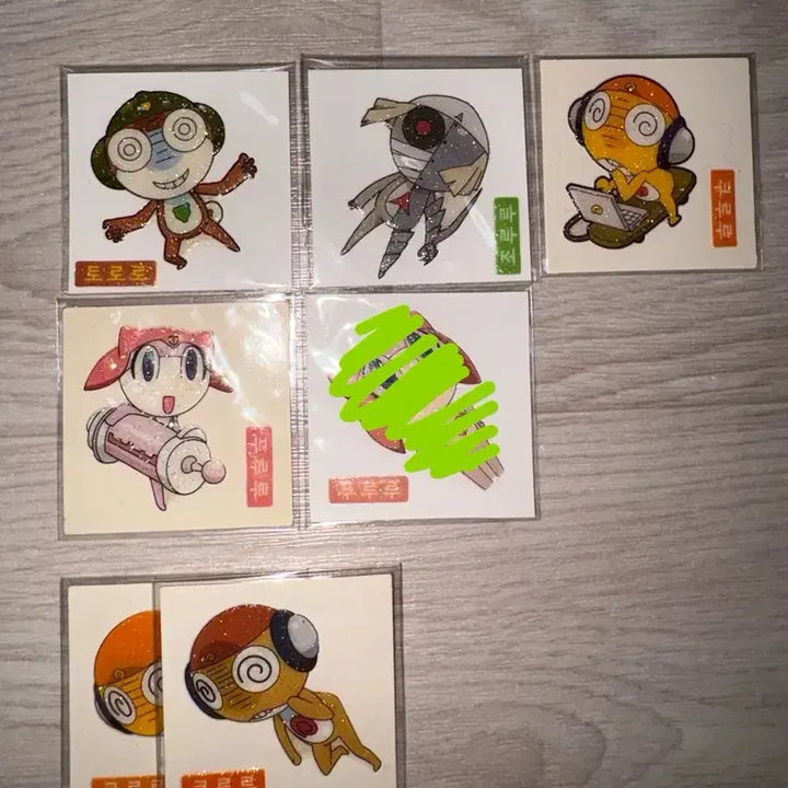 [BUNJANG] Keroro Shani Sparkling Sticker / (할인)케로로 샤니 (반짝) 띠부씰 판매 (실시간 수정)