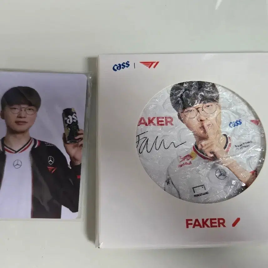 [BUNJANG] T1 Faker Cas Coaster + Photocard Set / T1 페이커 카스 코스터+포토카드