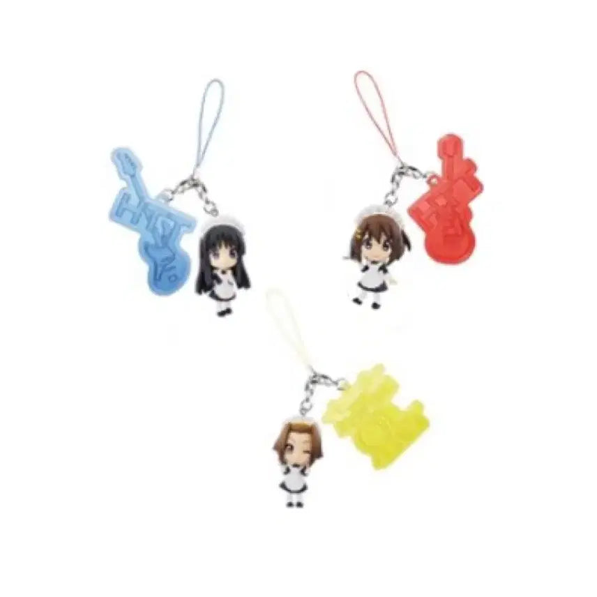 [BUNJANG] K-ON! Mio Yui Ritsu Maid Strap Gacha Bundle Set / 케이온 미오 유이 리츠 메이드 스트랩 피규어 가챠 일괄