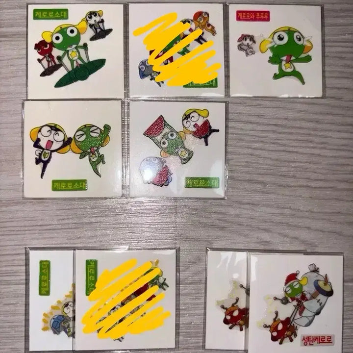 [BUNJANG] Keroro Shani Group Sticker Set / 케로로 샤니 단체띠부씰 판매(실시간 수정)