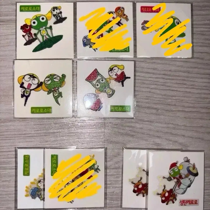 [BUNJANG] Keroro Shani Group Sticker Set / 케로로 샤니 단체띠부씰 판매(실시간 수정)