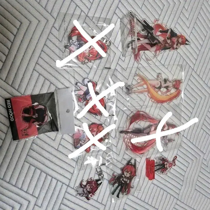 [BUNJANG] Goddess of Victory: NIKKE Red Hood Acrylic Stand &amp; Keyring Bundle Set / 승리의 여신 니케 레드후드 아크릴 일괄 팝니다.