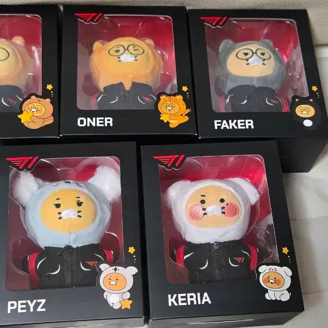 [BUNJANG] DOFPK T1 Chunsik Keyring Doll 5-Member Full Set (Sealed) / [미개봉 새상품 / 최종가격] t1 춘식이 키링 인형 5인 풀세트