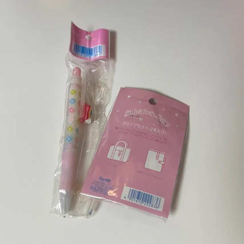[BUNJANG] KikiLala Classic Diary Clips &amp; Ballpoint Pen Set / (일괄)고전 키키라라 다이어리 클립 키키 볼펜 집게