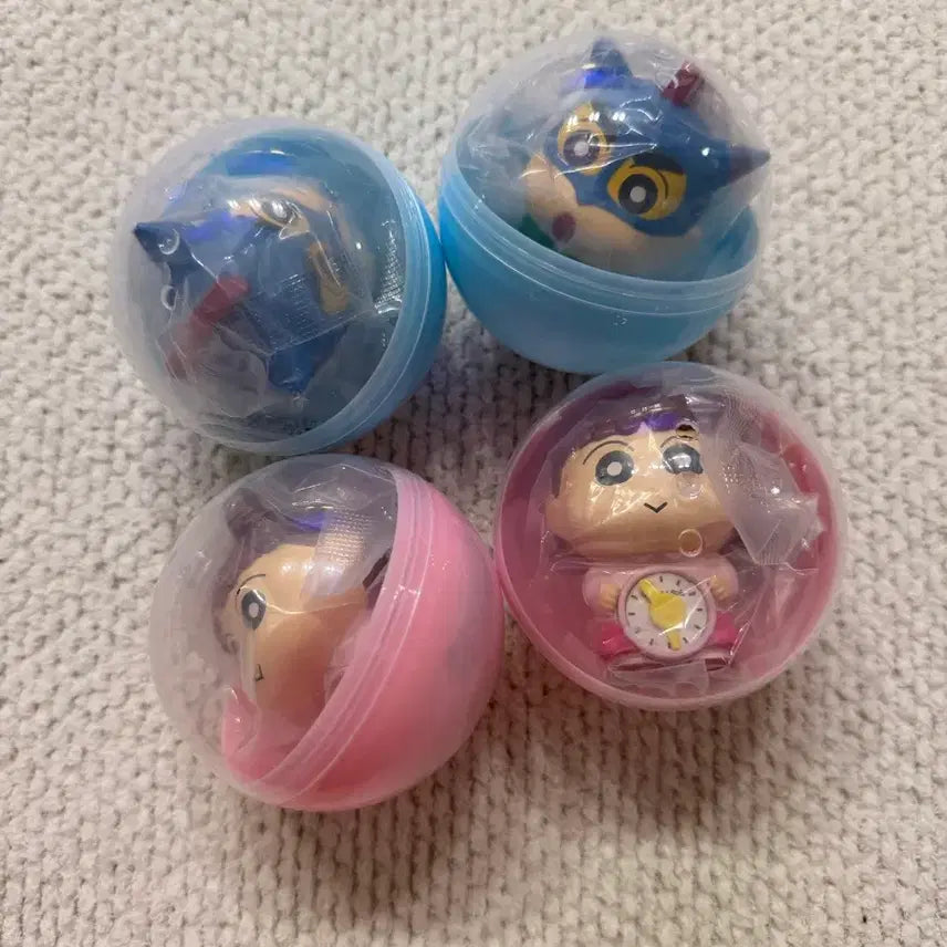 [BUNJANG] Crayon Shin-chan Alarm Clock Gacha Set (Action Mask, Yurei) / 2개일괄 미개봉, 새상품) 짱구 알람시계 가챠 (액션가면, 유리)