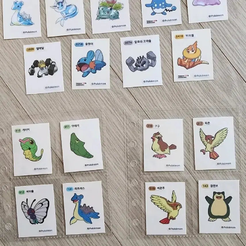 [BUNJANG] Pokemon Stickers (Tti-bbu-ssil) 114 pcs Bundle Set / 포켓몬 띠부씰 114장 일괄판매 <<개당 666원>>