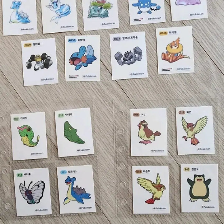 [BUNJANG] Pokemon Stickers (Tti-bbu-ssil) 114 pcs Bundle Set / 포켓몬 띠부씰 114장 일괄판매 <<개당 666원>>