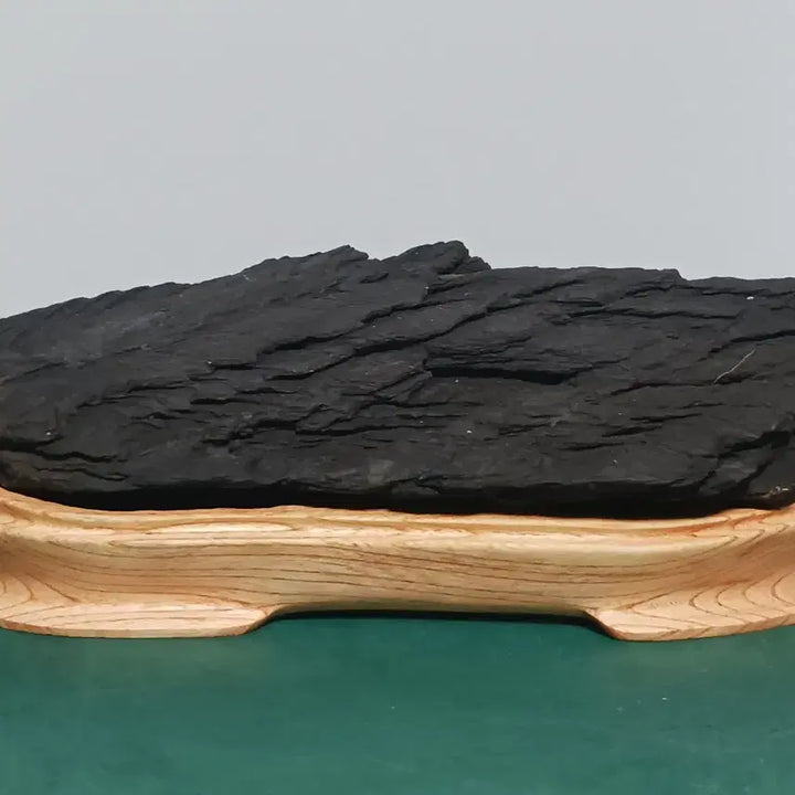 [BUNJANG] Chocolate Stone Scholar Rock with Gwe-mok Wood Stand / 수석(쵸코석)