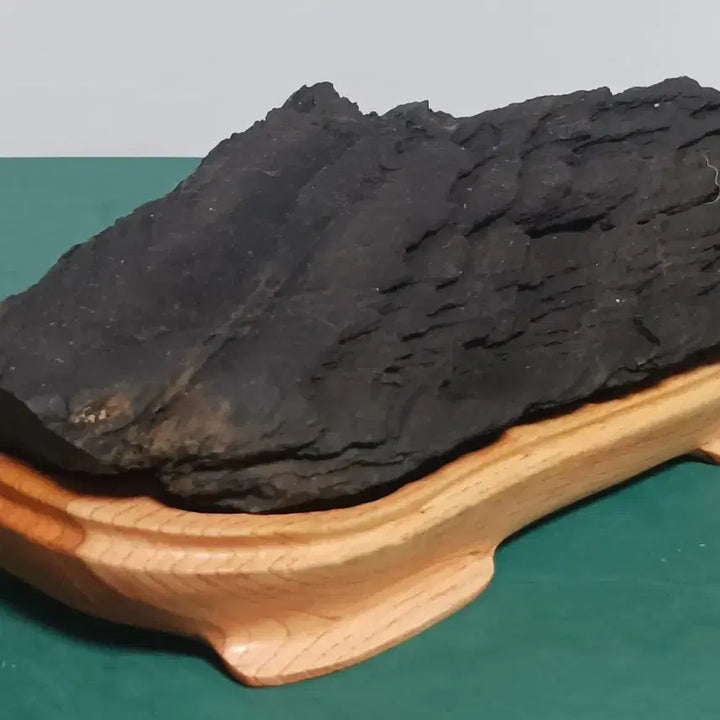 [BUNJANG] Chocolate Stone Scholar Rock with Gwe-mok Wood Stand / 수석(쵸코석)