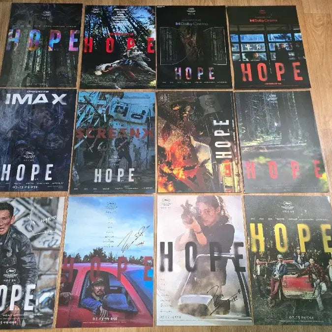 [BUNJANG] Hope Movie Poster Bundle Set (IMAX, 4DX, ScreenX, Dolby, Early Bird, Gwang-eum, Main) - 7종 / 호프 포스터14종(imax,4dx,screenx,돌비2종,얼리버드,광음,메인,캐릭터4종,아그라2종)일괄
