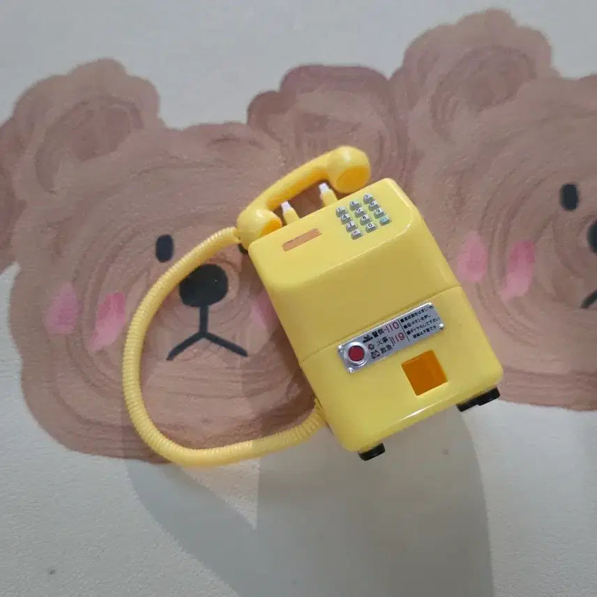 [BUNJANG] NTT East Public Telephone Gacha Figure Miniature by Takara Tomy (Yellow) / ntt동일본 공중전화 가챠 피규어 미니어쳐 타카라토미 노랑