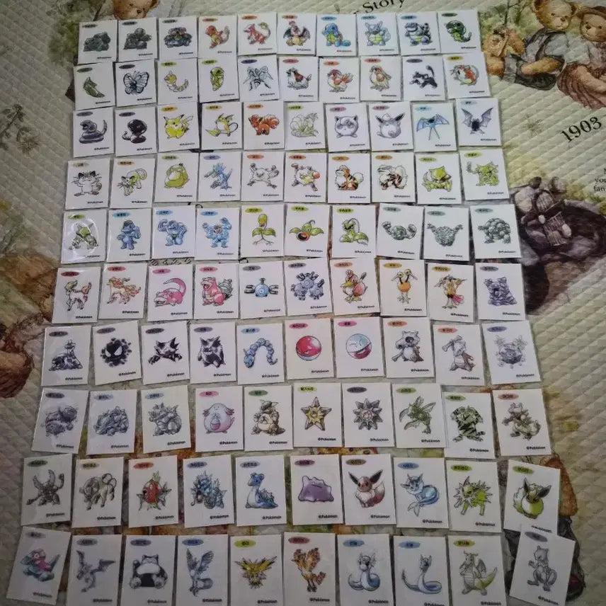 [BUNJANG] Pokemon 30th Anniversary Art Seal 100 Types Full Set Bundle / 포켓몬 띠부씰 30주년 아트씰 100종 전종 일괄판매합니다