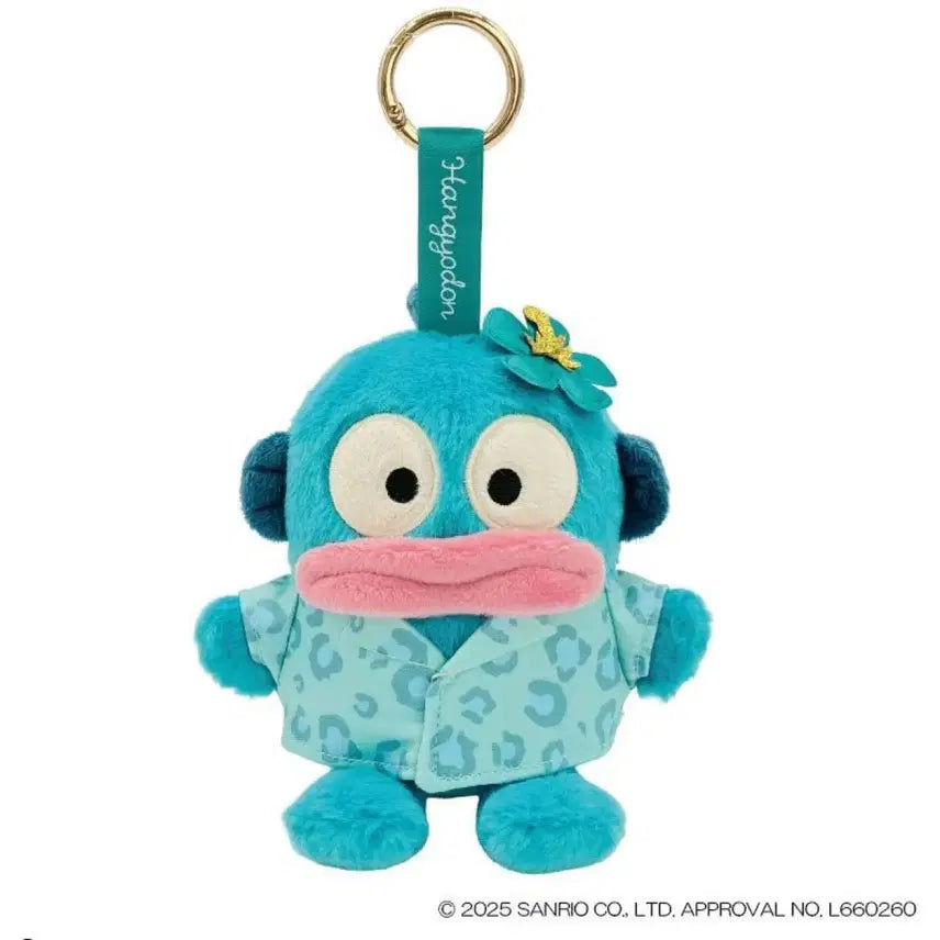 [BUNJANG] Sanrio Hangyodon Tanning Series Mascot Keychain Doll / 산리오 한교동 금태양 갸루교동 마스코트 키링 인형 하와이 하와이안