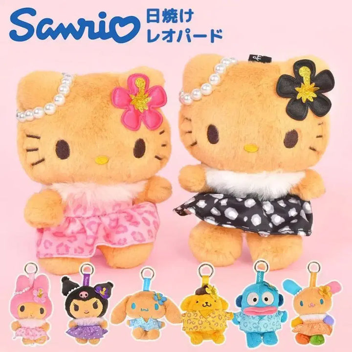 [BUNJANG] Sanrio Hangyodon Tanning Series Mascot Keychain Doll / 산리오 한교동 금태양 갸루교동 마스코트 키링 인형 하와이 하와이안