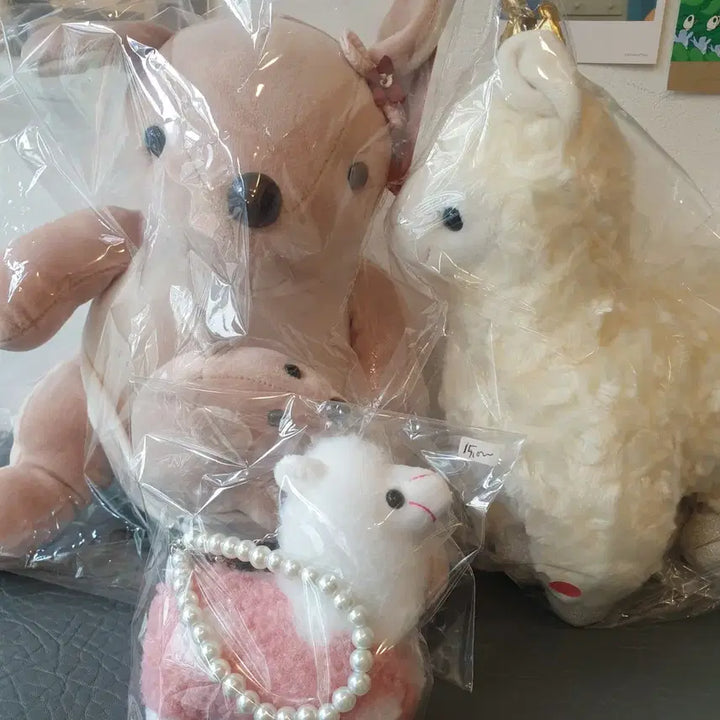 [BUNJANG] Vintage Kangaroo and Alpaca Doll Set / 고전인형 캥거루와 알파카 인형 세트 일괄