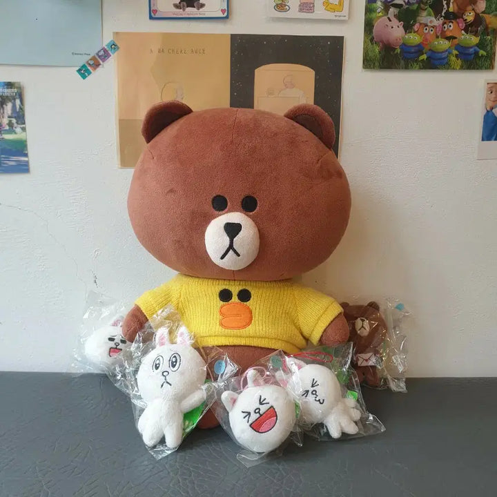 [BUNJANG] Line Friends Brown &amp; Cony Doll Bundle Set / 라인프렌즈 인형 일괄