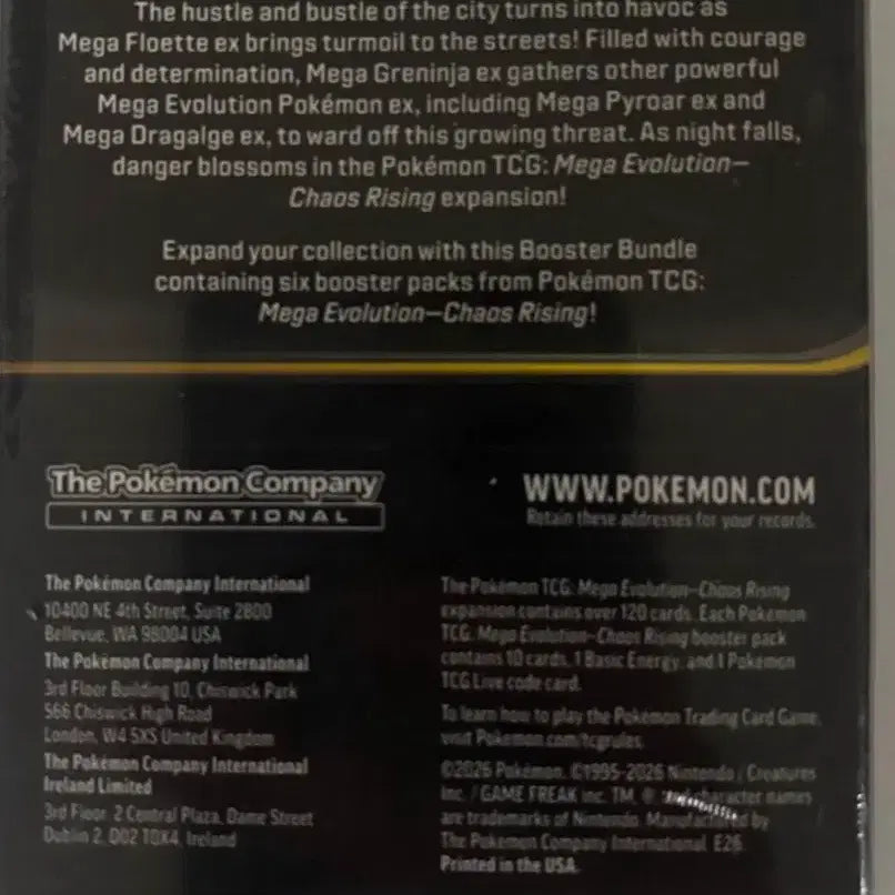 [BUNJANG] Pokémon TCG: Mega Evolution Chaos Rising Booster Bundle / 카오스 라이징