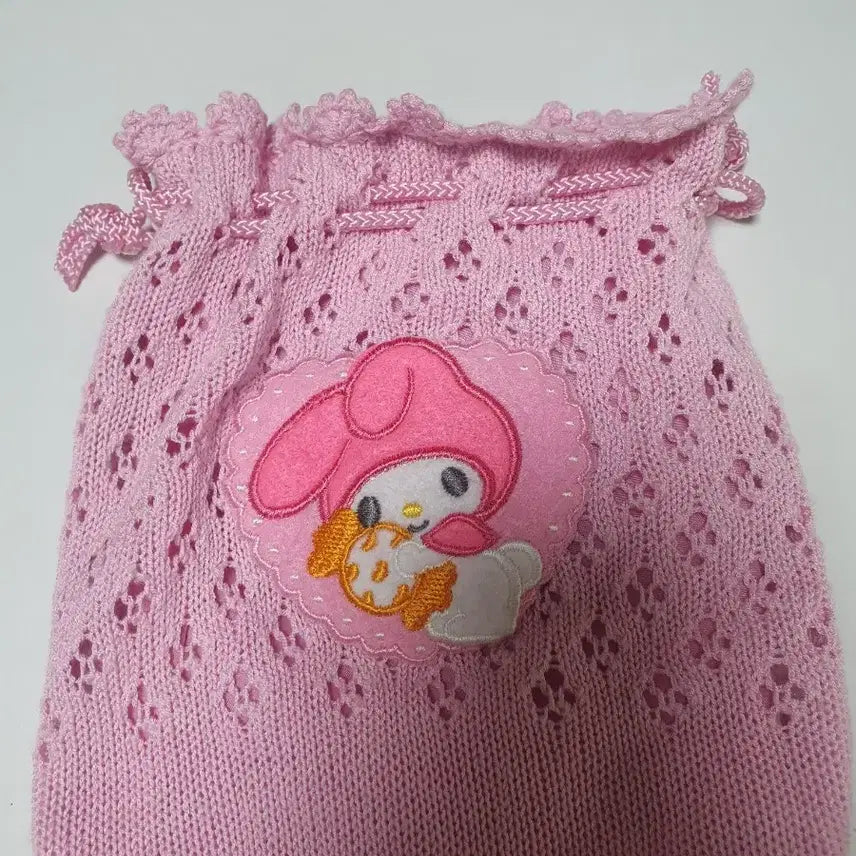 [BUNJANG] Classic Knit My Melody Pouch / 고전 니트 뜨개 마이멜로디 파우치