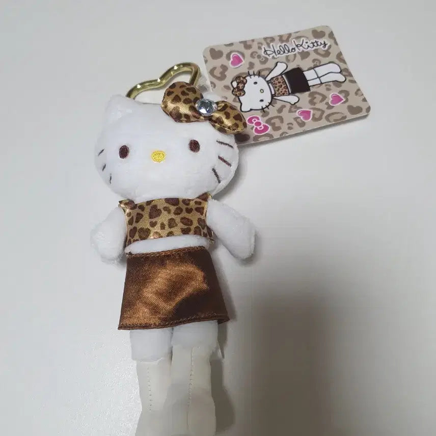 [BUNJANG] Long-Legged Leopard Print Kitty Keychain / 롱다리 호피키티 키링